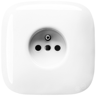 SQUARE PORCELAIN WALL SOCKET WHITE - DYKE & DEAN