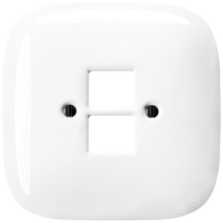 SQUARE PORCELAIN WALL SOCKET WHITE PC/USB - DYKE & DEAN