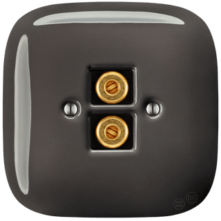 SQUARE PORCELAIN WALL SPEAKER SOCKET BROWN - DYKE & DEAN