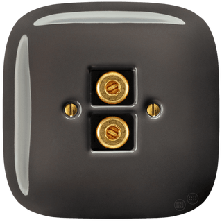 SQUARE PORCELAIN WALL SPEAKER SOCKET BROWN - DYKE & DEAN