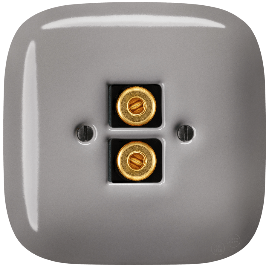 SQUARE PORCELAIN WALL SPEAKER SOCKET CAPPUCCINO - DYKE & DEAN