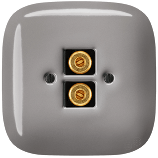 SQUARE PORCELAIN WALL SPEAKER SOCKET CAPPUCCINO - DYKE & DEAN