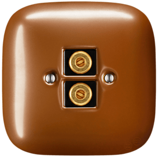 SQUARE PORCELAIN WALL SPEAKER SOCKET COPPER - DYKE & DEAN