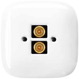 SQUARE PORCELAIN WALL SPEAKER SOCKET WHITE - DYKE & DEAN