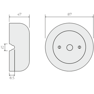 SURFACE PORCELAIN JUNCTION BOX WHITE - DYKE & DEAN