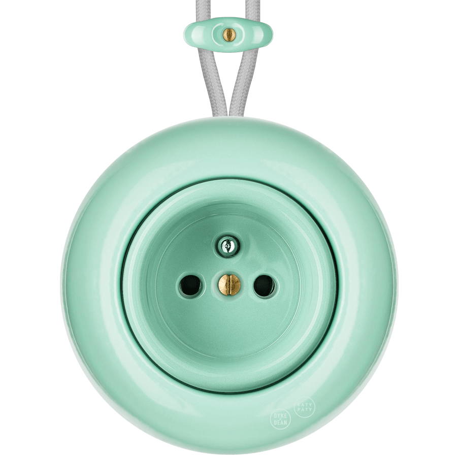 SURFACE PORCELAIN WALL SOCKET MINT - DYKE & DEAN