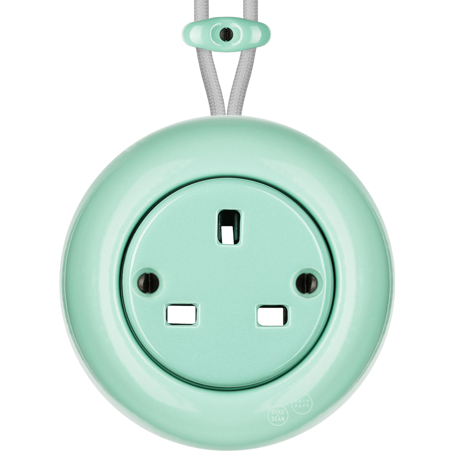 SURFACE PORCELAIN WALL SOCKET MINT UK - DYKE & DEAN