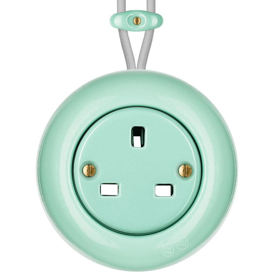 SURFACE PORCELAIN WALL SOCKET MINT UK - DYKE & DEAN