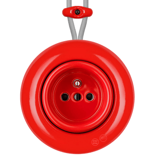 SURFACE PORCELAIN WALL SOCKET RED - DYKE & DEAN