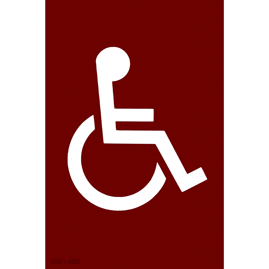 THERMOPLASTIC DISABLED SIGN BURGUNDY - DYKE & DEAN