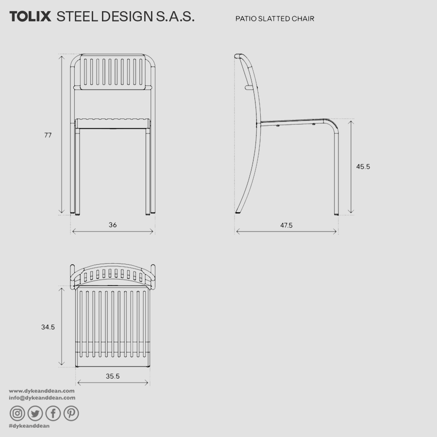 TOLIX SLATTED CHAIR - DYKE & DEAN