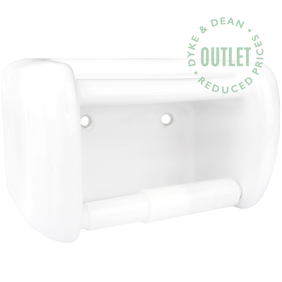 TRADITIONAL PORCELAIN TOILET ROLL HOLDER WHITE OUTLET - DYKE & DEAN