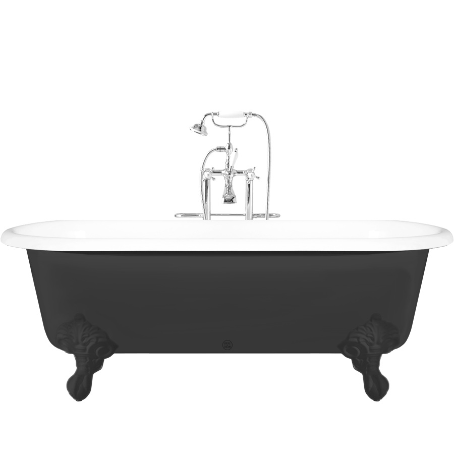 VINTAGE ENAMEL CAST IRON BATHTUB WITH FEET COLOUR - DYKE & DEAN