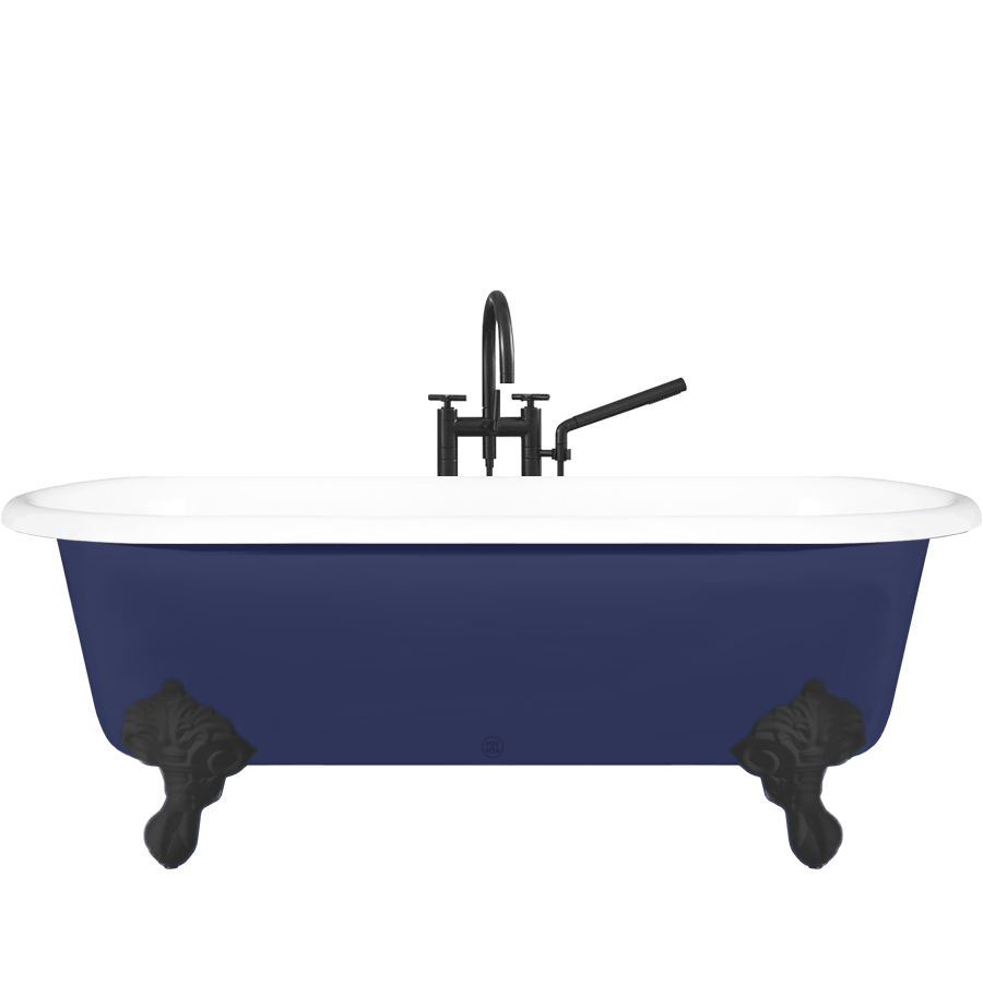 VINTAGE ENAMEL CAST IRON BATHTUB WITH FEET COLOUR - DYKE & DEAN