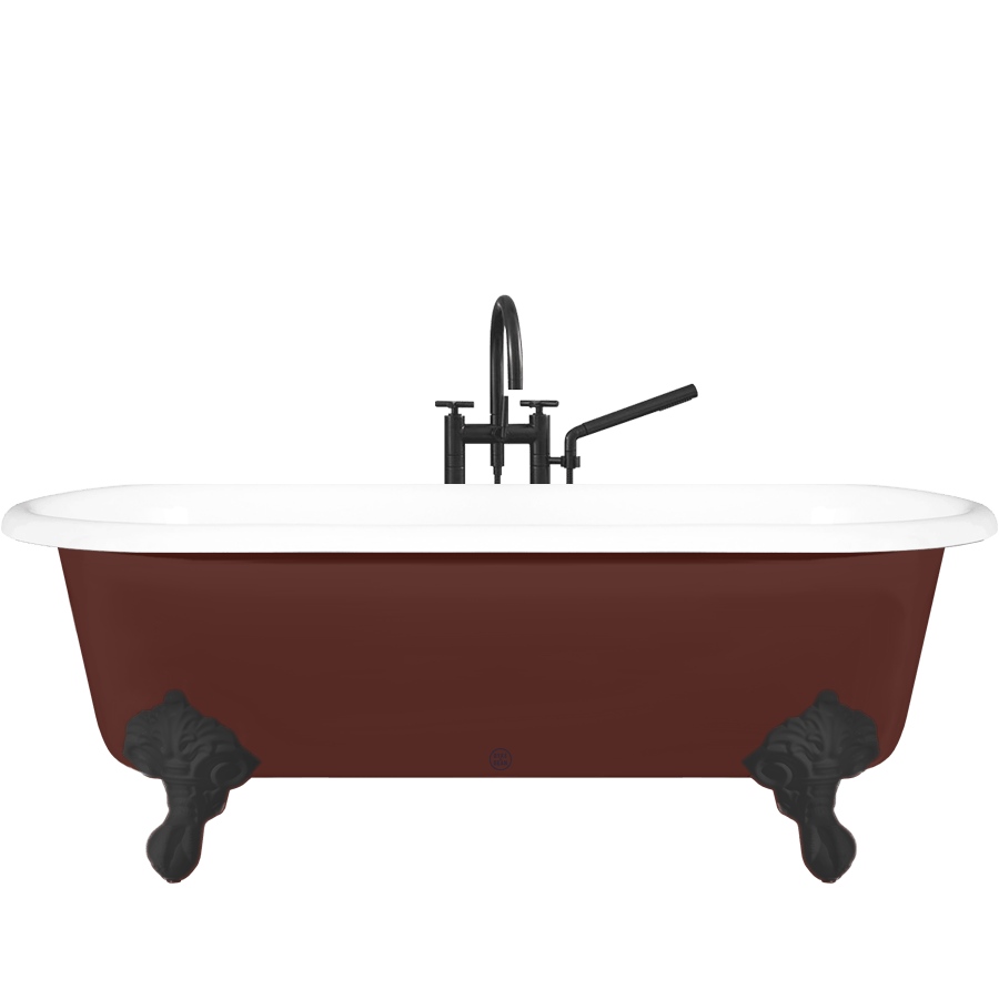 VINTAGE ENAMEL CAST IRON BATHTUB WITH FEET COLOUR - DYKE & DEAN