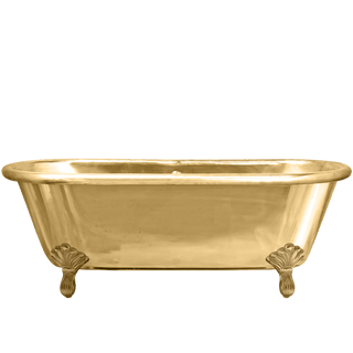 VINTAGE ENAMEL CAST IRON BATHTUB WITH FEET METAL - DYKE & DEAN