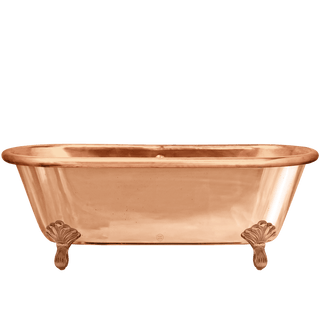 VINTAGE ENAMEL CAST IRON BATHTUB WITH FEET METAL - DYKE & DEAN