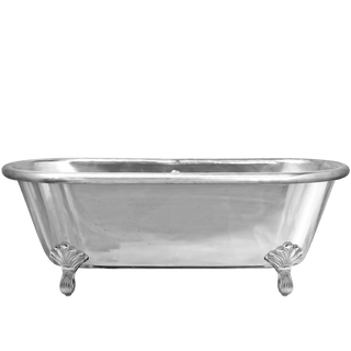 VINTAGE ENAMEL CAST IRON BATHTUB WITH FEET METAL - DYKE & DEAN