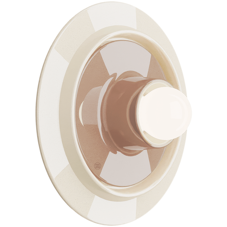 VOILA CERAMIC DISC WALL & CEILING LIGHT BEIGE & CREAM - DYKE & DEAN