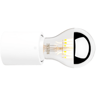 WHITE WATERPROOF E27 LAMP HOLDER - DYKE & DEAN