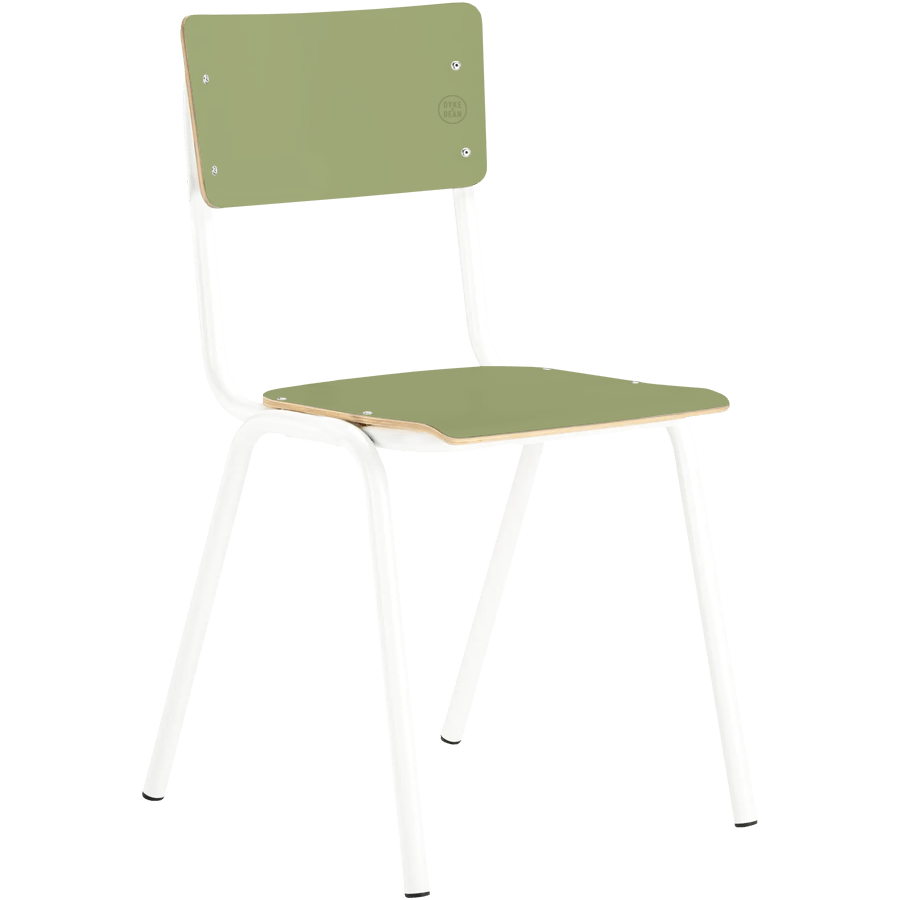 ZERO CHAIR GREEN WITH WHITE LEGS - DYKE & DEAN