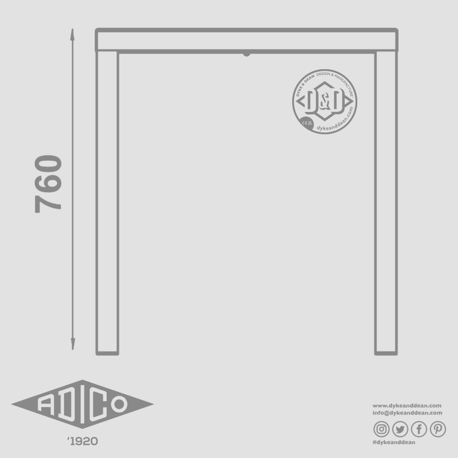 ADICO ALU SQUARE TABLE - DYKE & DEAN