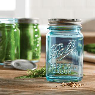 BALL MASON BLUE GLASS JAR 473ML - DYKE & DEAN