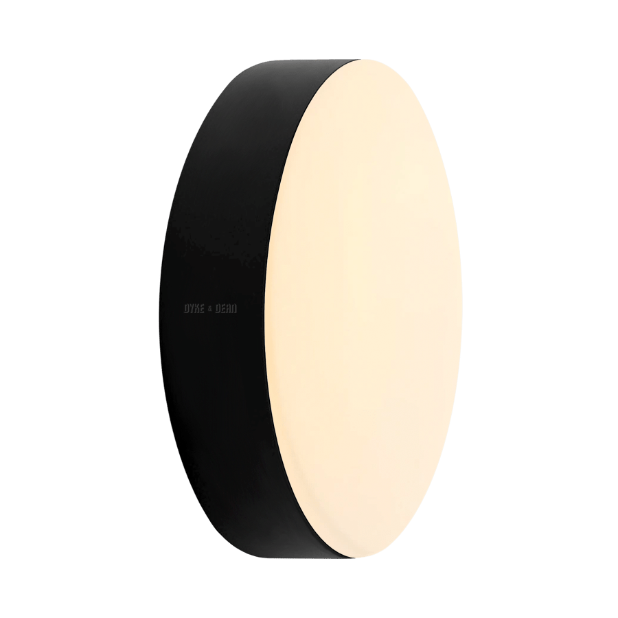 BLACK DISC WALL & CEILING LIGHT 340MM - DYKE & DEAN