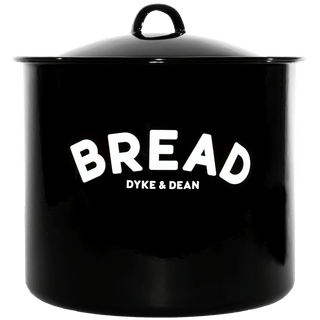 BLACK ENAMEL BREAD BIN - DYKE & DEAN