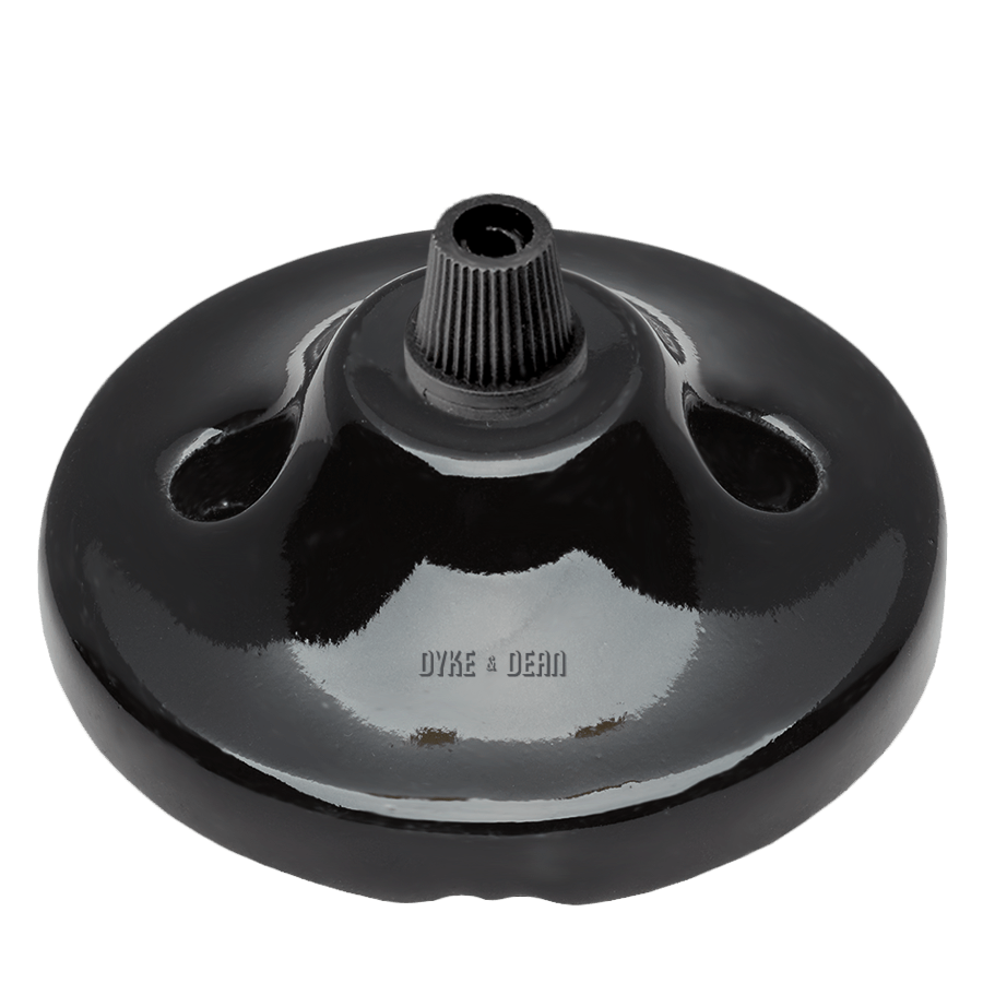 BLACK MINI CERAMIC CEILING ROSE - DYKE & DEAN