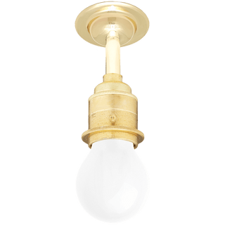 BRASS FIXED EXTENDED E27 WALL BULB HOLDER - DYKE & DEAN