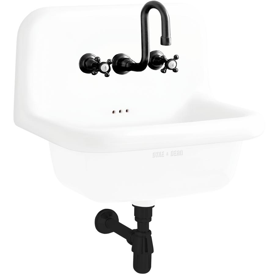 CERAMIC MOUNTED MEDIUM SINK WHITE - DYKE & DEAN