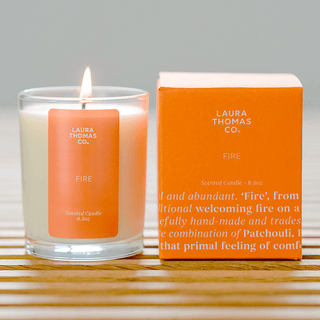 COASTAL GLASS CANDLE FIRE - DYKE & DEAN