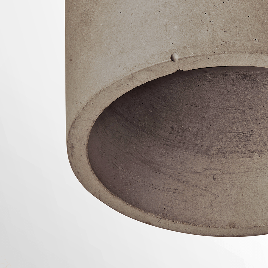 CONCRETE CYLINDER CEILING BROWN - DYKE & DEAN