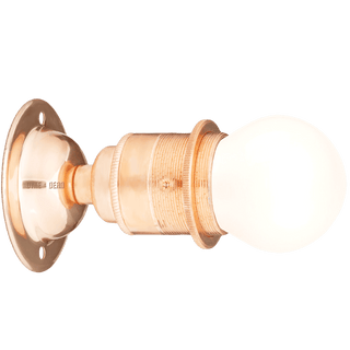 COPPER PLATED FIXED E27 WALL BULB HOLDER - DYKE & DEAN