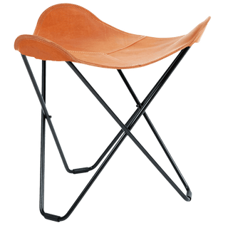 CUERO FLYING GOOSE STOOL TAN LEATHER - DYKE & DEAN