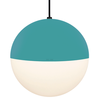 DOME CAPPED OPAL GLOBE PENDANT BESPOKE COLOUR 300MM - DYKE & DEAN