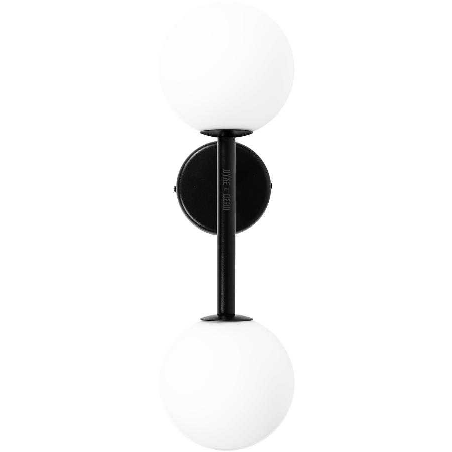 DOUBLE LANTERN GLOBE ROD WALL LIGHT - DYKE & DEAN