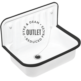 DYKE AND DEAN WHITE ENAMEL SINK OUTLET - DYKE & DEAN