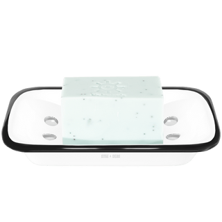 ENAMEL SOAP DISH WHITE - DYKE & DEAN