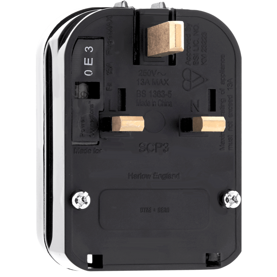 EU TO UK SAFETY PLUG ADAPTOR - DYKE & DEAN