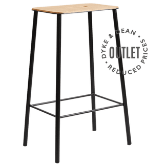 FRAMA ADAM BLACK STOOL OAK WOOD OUTLET - DYKE & DEAN