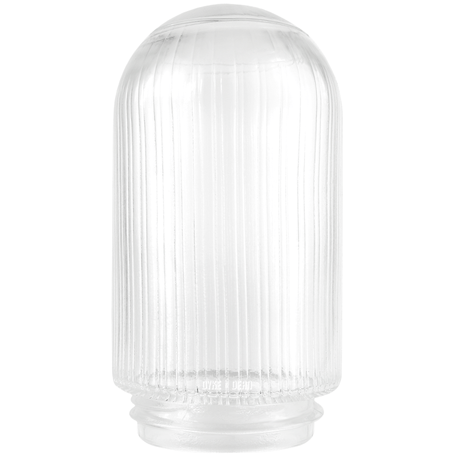 JAR RIBBED CLEAR GLASS 85mm - DYKE & DEAN