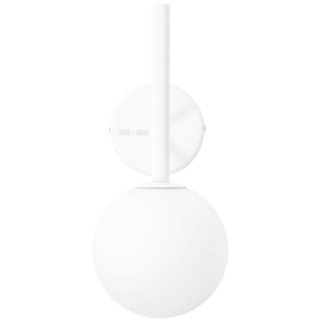 LANTERN GLOBE ROD WALL LIGHT WHITE - DYKE & DEAN