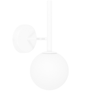 LANTERN GLOBE ROD WALL LIGHT WHITE - DYKE & DEAN