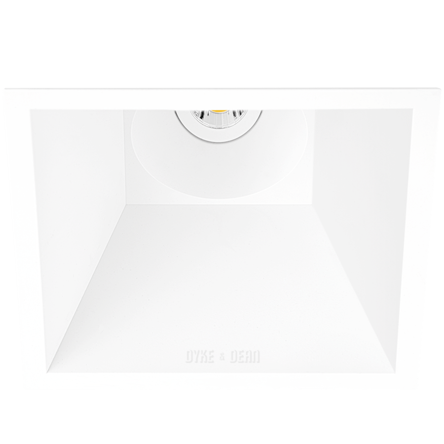 LEX ECO CEILING RECESSED LIGHTS SQUARE WHITE GOLD - DYKE & DEAN