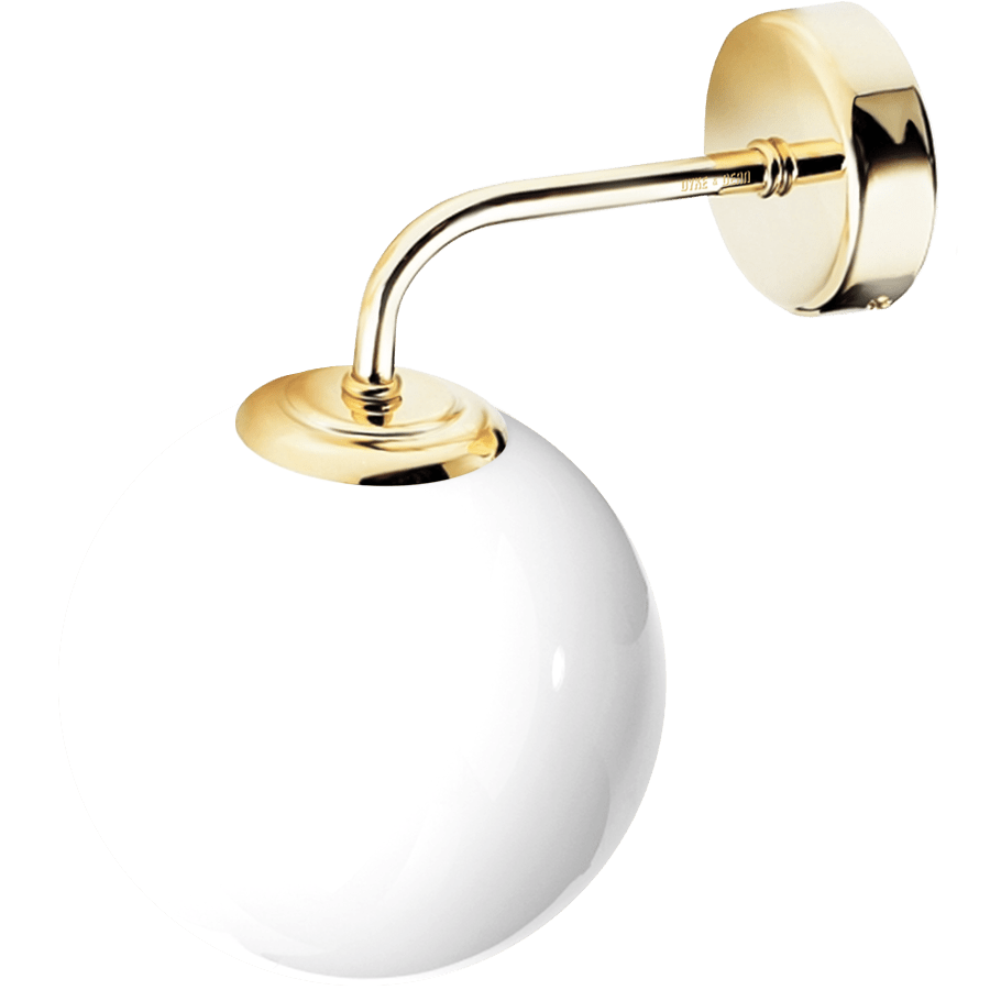 MASTER WALL ARM GLOBE LAMP BRASS - DYKE & DEAN