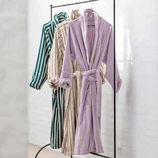 NARAM BATH ROBES LILAC & NEON YELLOW - DYKE & DEAN