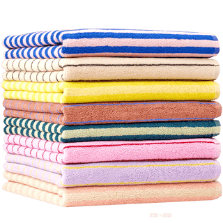 NARAM BATH TOWEL TROPICAL & CREME BATH TOWEL - DYKE & DEAN