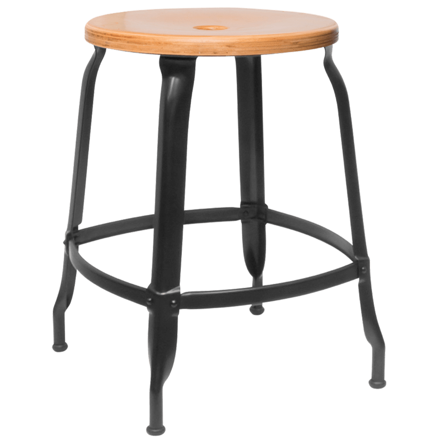 NICOLLE STOOL WOODEN SEAT 45cm - DYKE & DEAN